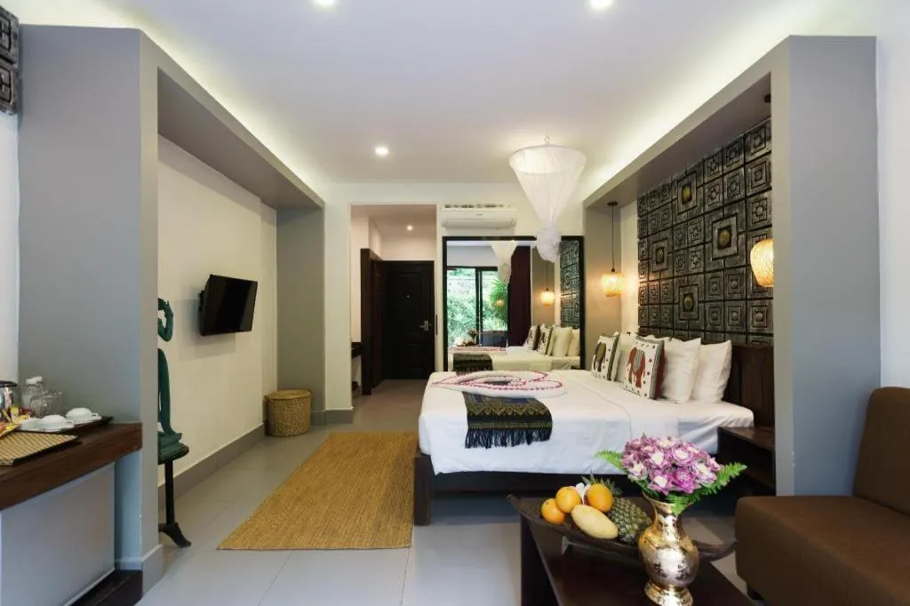 Bed in Ladear Angkor Boutique Hotel