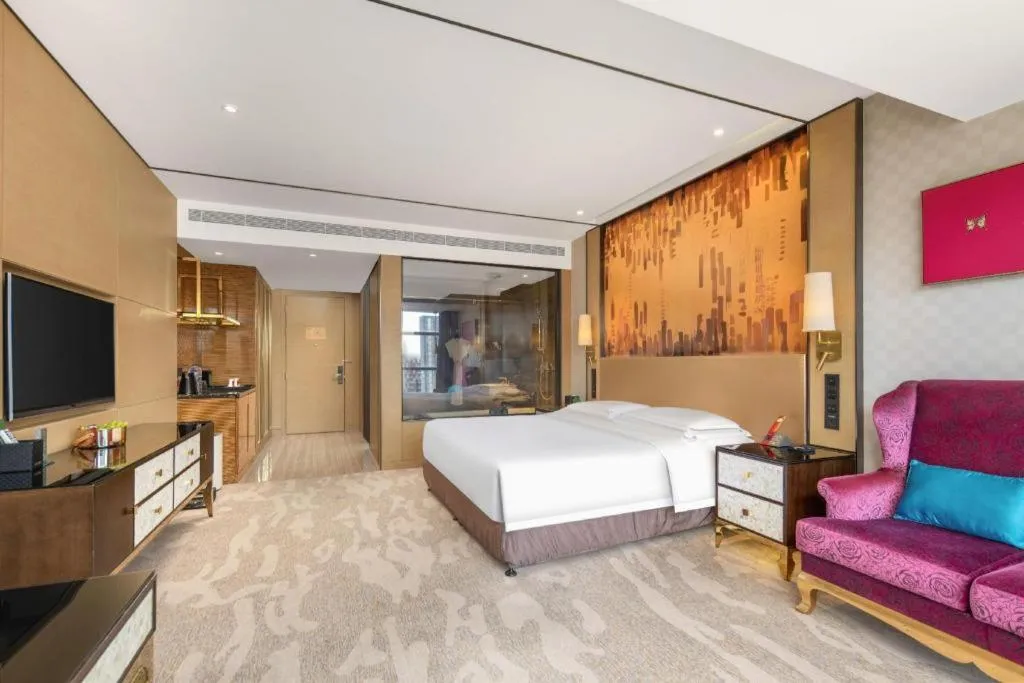 Bed in Shijiazhuang Ximeijin Continental Hotel