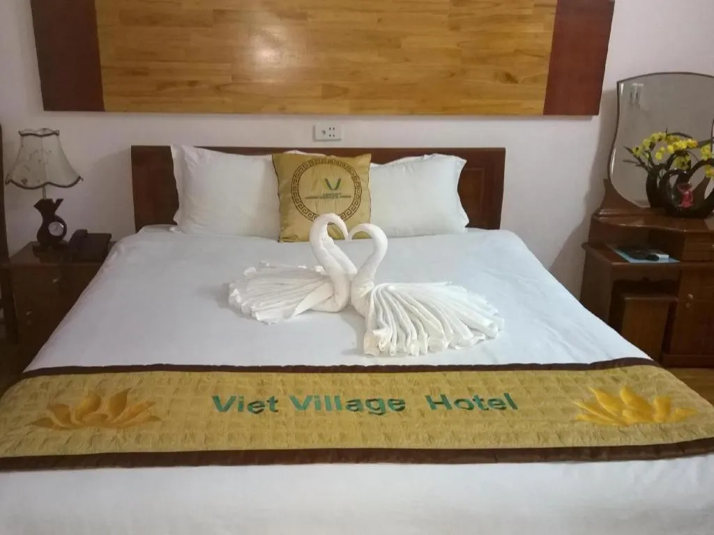 Bed in Viet Village Hotel