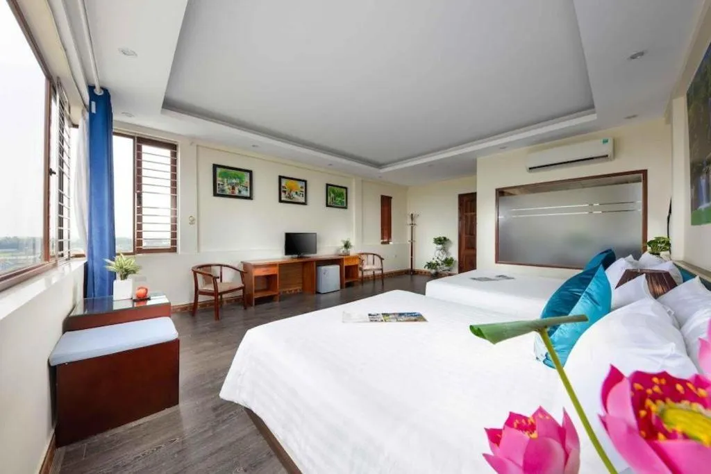 Bed in Viet Village Hotel