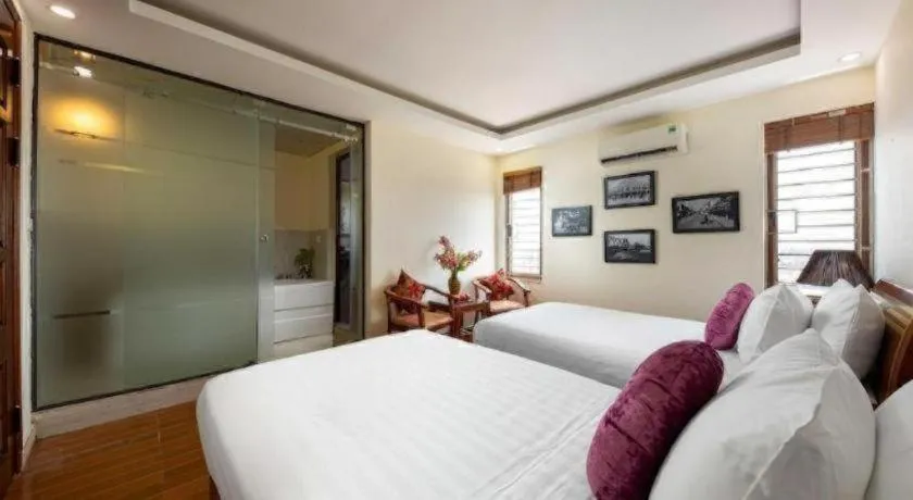 Bed in Viet Village Hotel