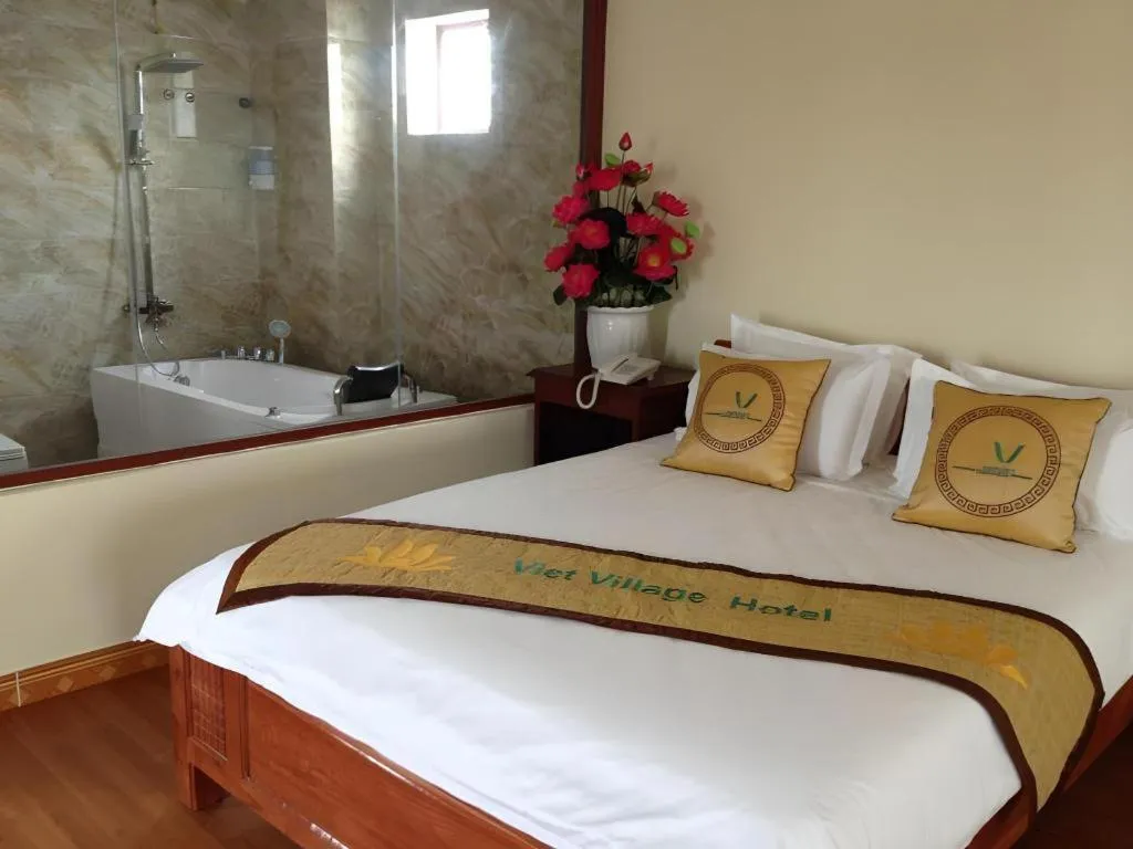 Bed in Viet Village Hotel