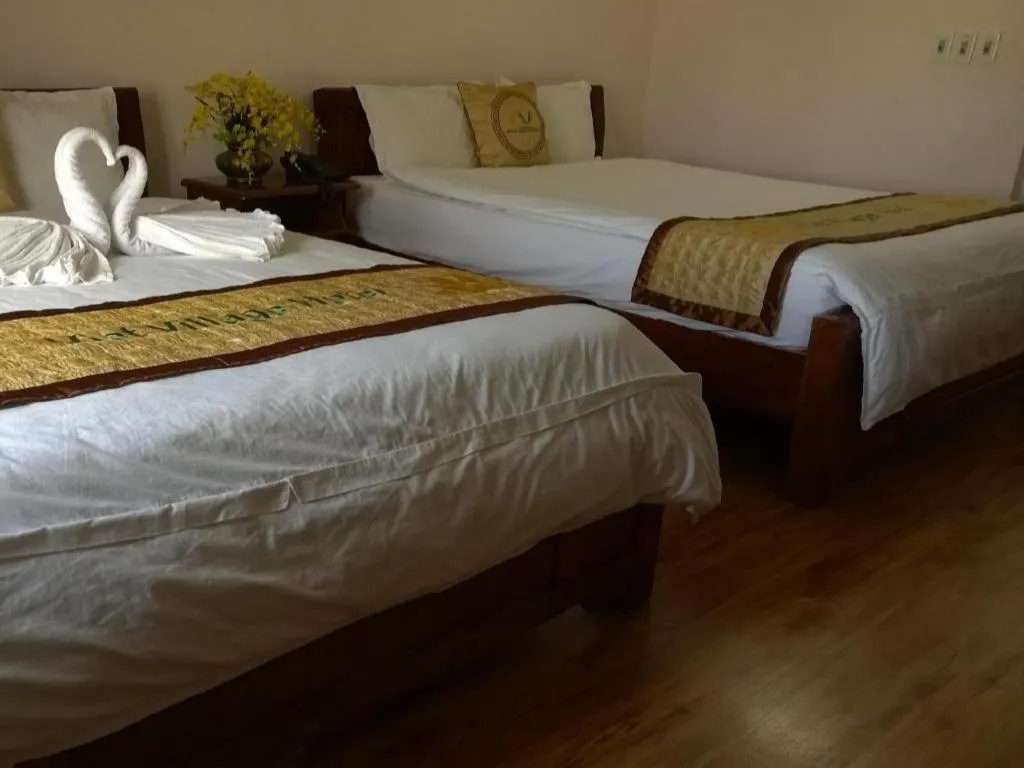 Bed in Viet Village Hotel