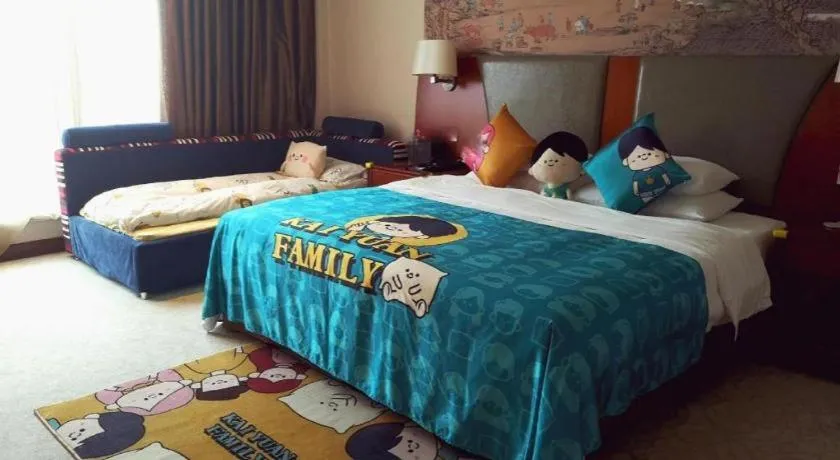 Bed in New Century Grand Hotel Ninghai Jinhai