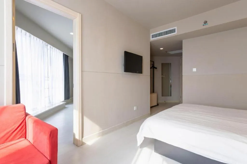 Bed in Jinjiang Inn Weihai Liugong Island Scenic Spot Shopping Market