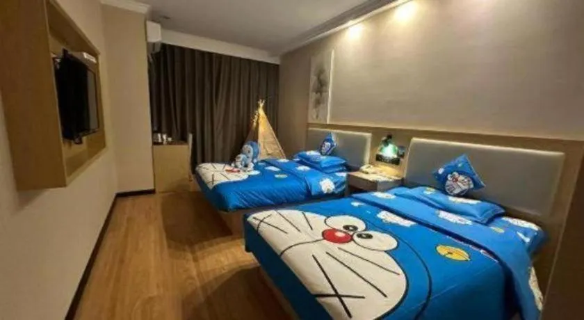 Bed in GreenTree Inn Liaoning Province Huludao City Xingcheng Shoushan Express Hotel