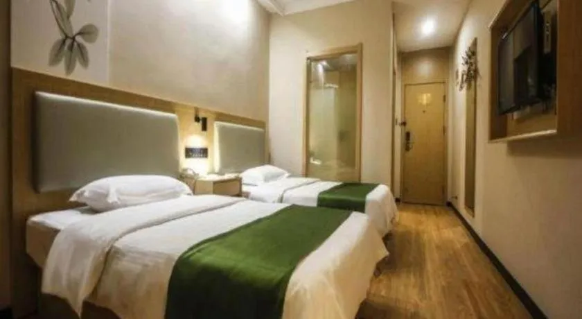 Bed in GreenTree Inn Liaoning Province Huludao City Xingcheng Shoushan Express Hotel