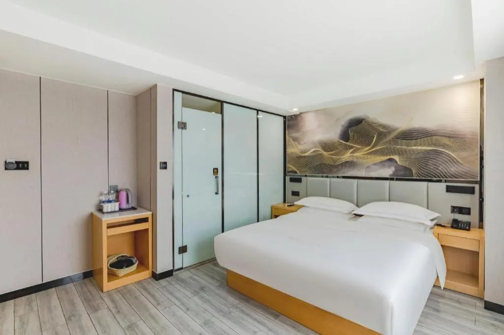 Bed in GreenTree Alliance Jiangsu Nanjing Pukou District Zhongsheng Street Wende Road Metro Station Hotel