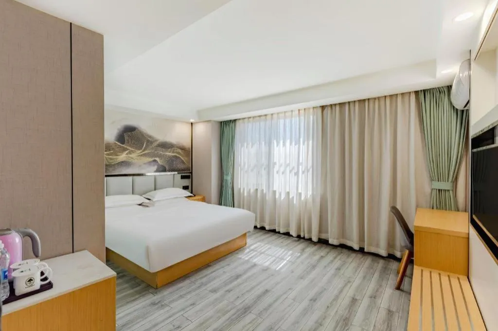 Bed in GreenTree Alliance Jiangsu Nanjing Pukou District Zhongsheng Street Wende Road Metro Station Hotel
