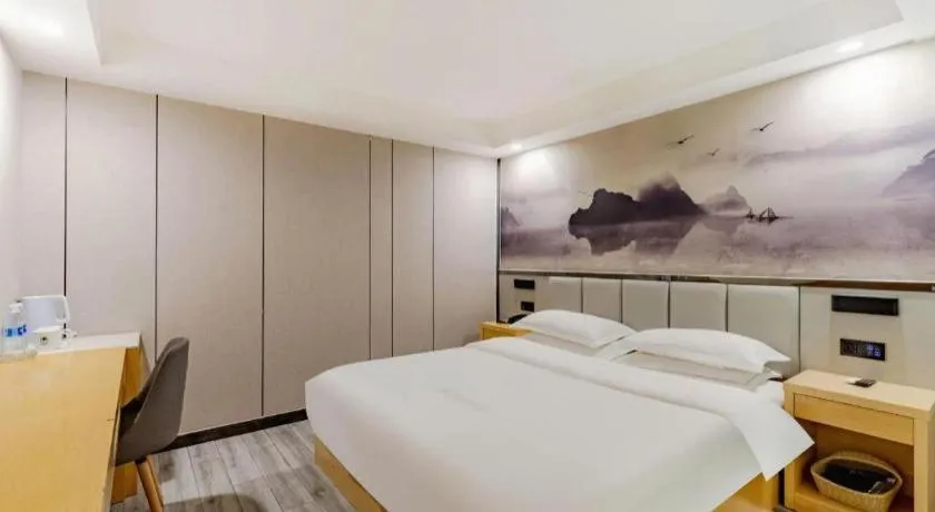 Bed in GreenTree Alliance Jiangsu Nanjing Pukou District Zhongsheng Street Wende Road Metro Station Hotel