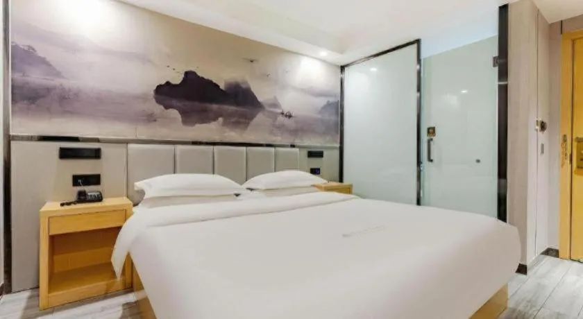 Bed in GreenTree Alliance Jiangsu Nanjing Pukou District Zhongsheng Street Wende Road Metro Station Hotel