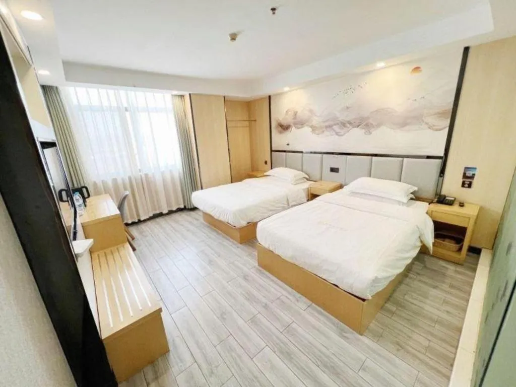 Bed in GreenTree Alliance Jiangsu Nanjing Pukou District Zhongsheng Street Wende Road Metro Station Hotel