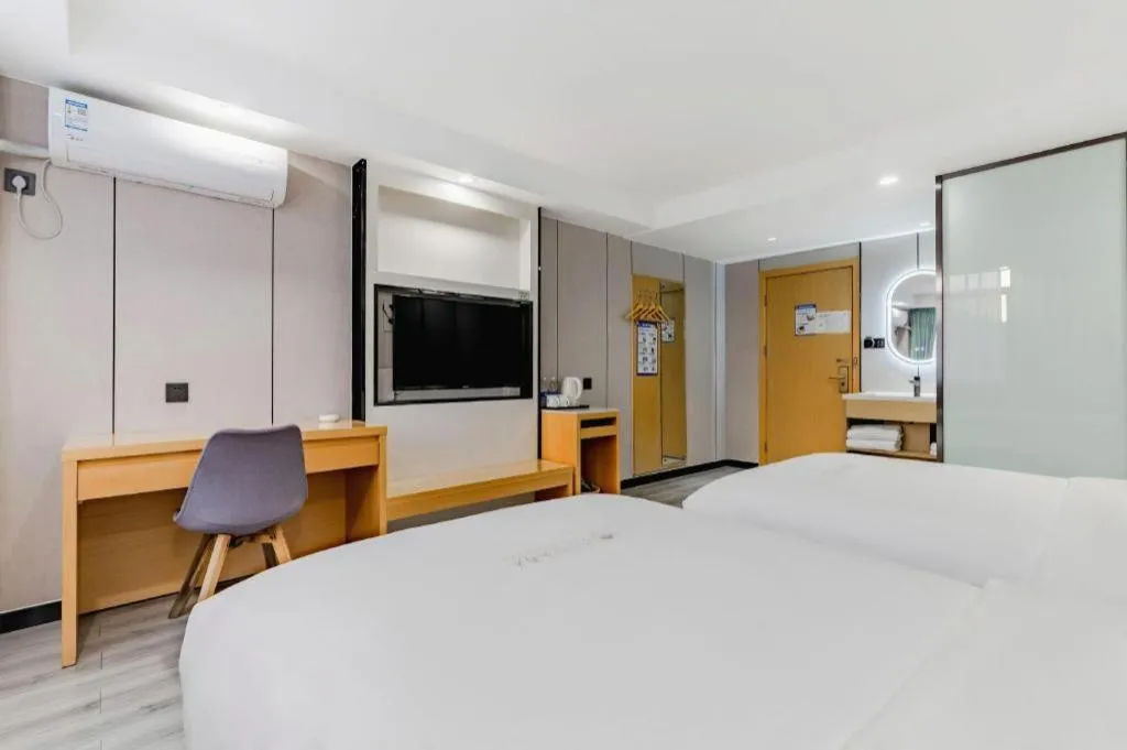 Bed in GreenTree Alliance Jiangsu Nanjing Pukou District Zhongsheng Street Wende Road Metro Station Hotel