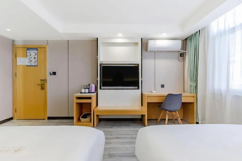 Bed in GreenTree Alliance Jiangsu Nanjing Pukou District Zhongsheng Street Wende Road Metro Station Hotel