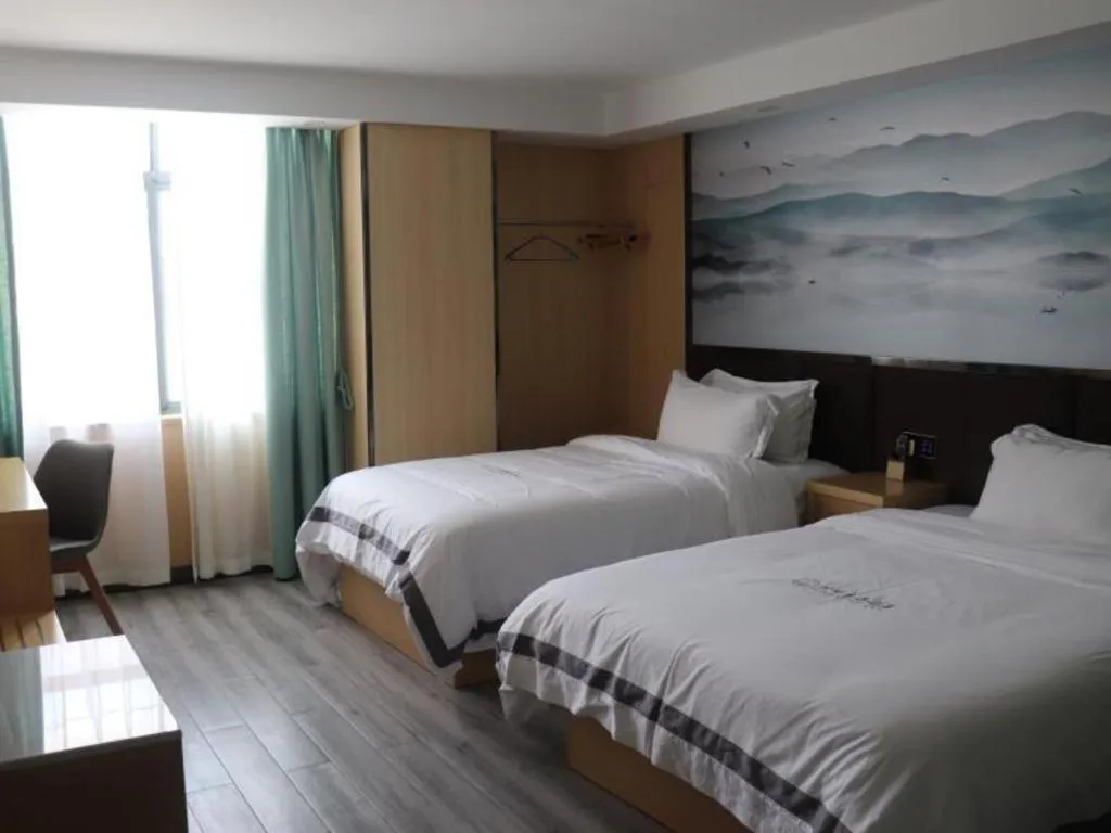 Bed in GreenTree Alliance Jiangsu Nanjing Pukou District Zhongsheng Street Wende Road Metro Station Hotel