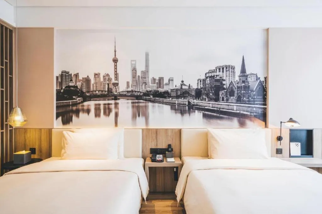 Bed in Vienna Hotel Shanghai Hongqiao Huaxin Road