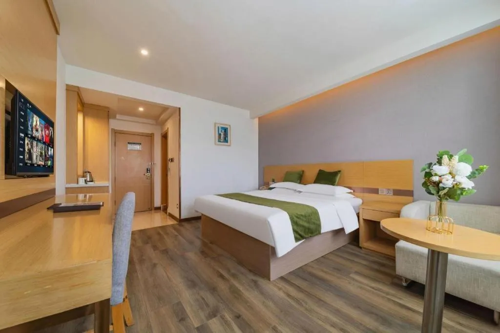 Bed in GreenTree Inn Nantong Zhangzhishan Town Deli Plaza Express Hotel