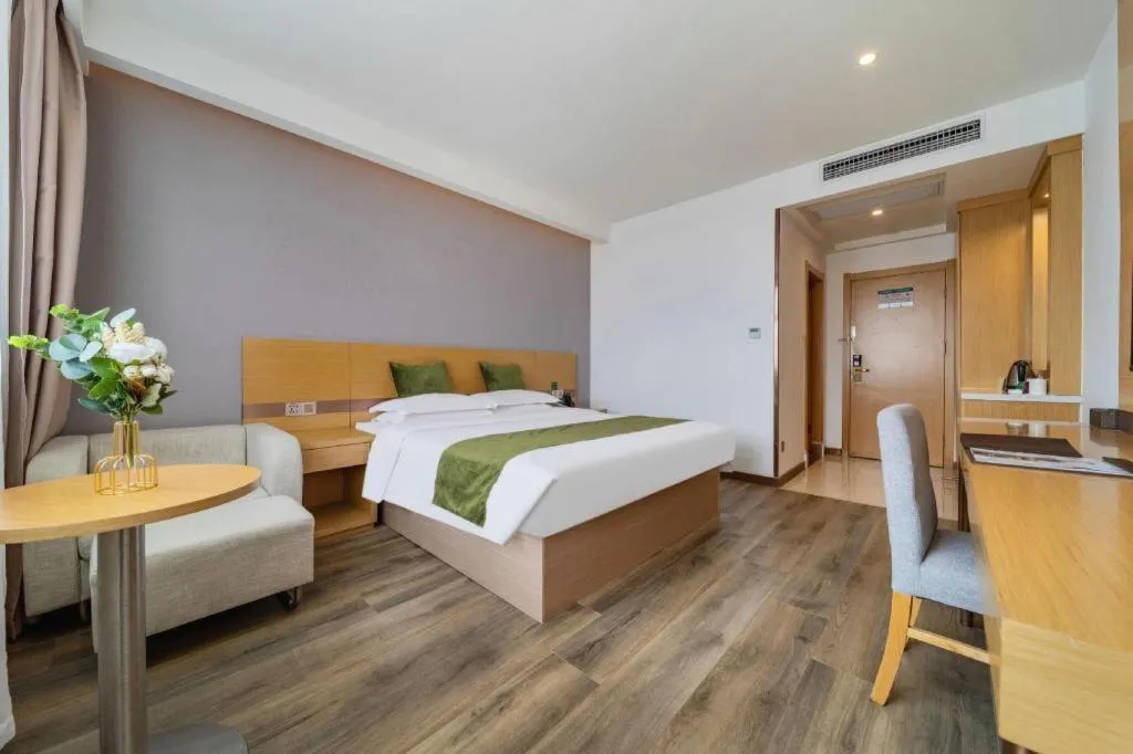 Bed in GreenTree Inn Nantong Zhangzhishan Town Deli Plaza Express Hotel