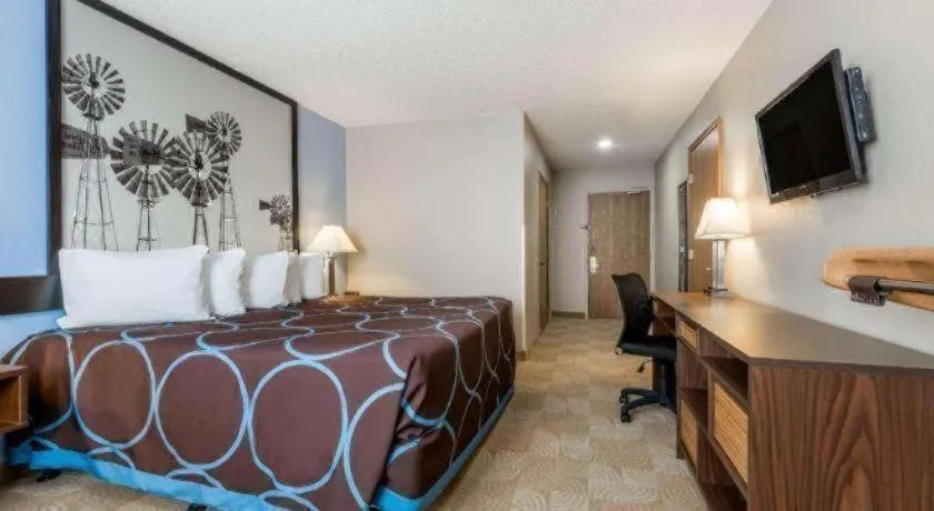 Bed in Super 8 By Wyndham Beloit