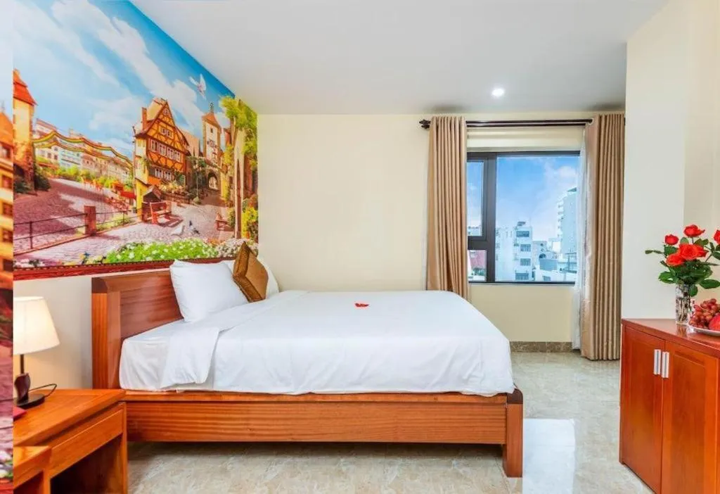 Bed in An Thuyen Hotel