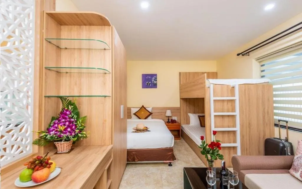 Bed in An Thuyen Hotel