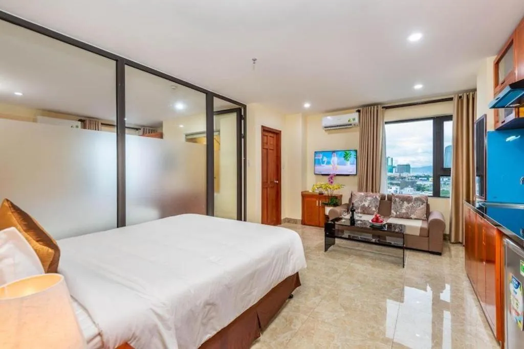 Bed in An Thuyen Hotel