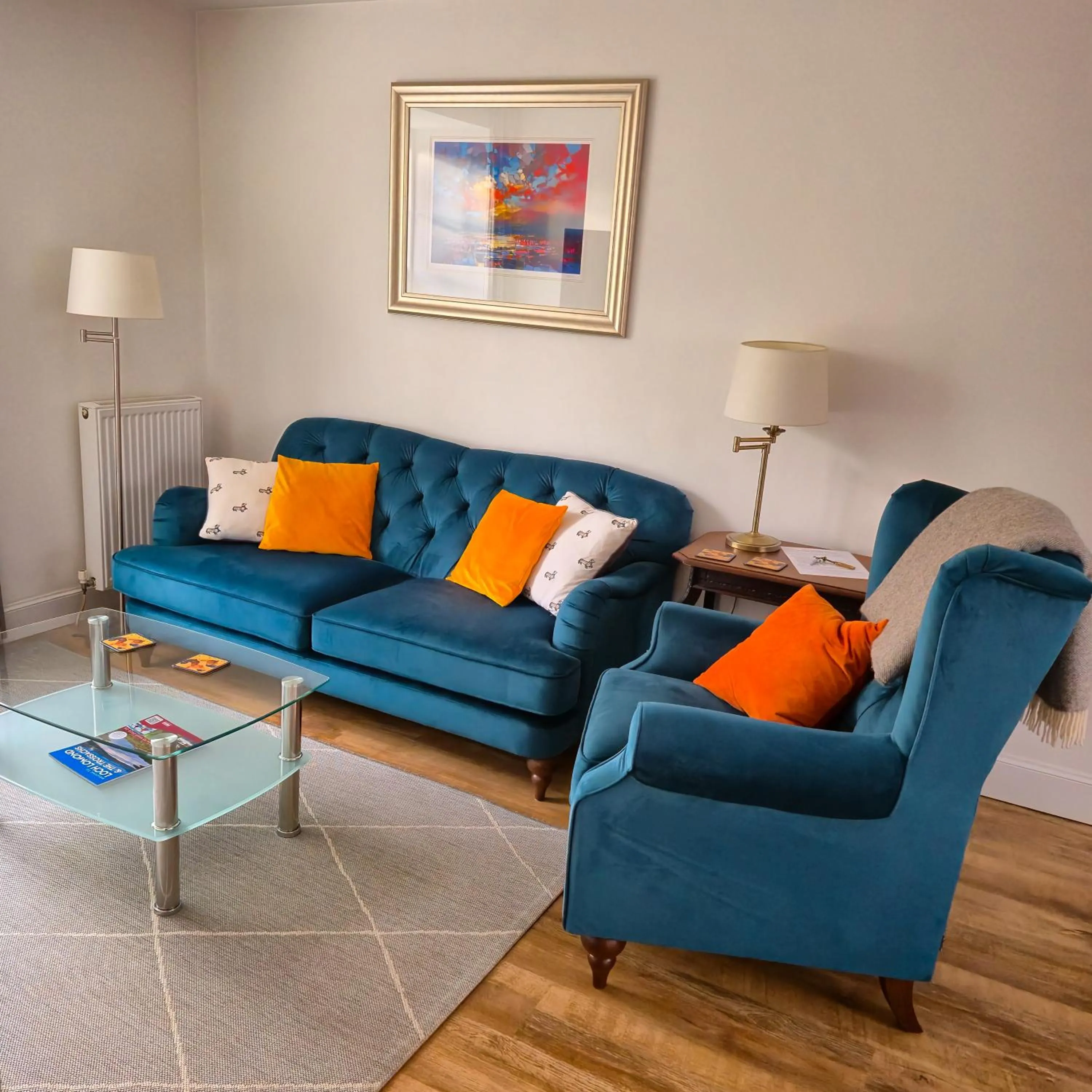 Living room in Loch Lomond Finnich Cottages