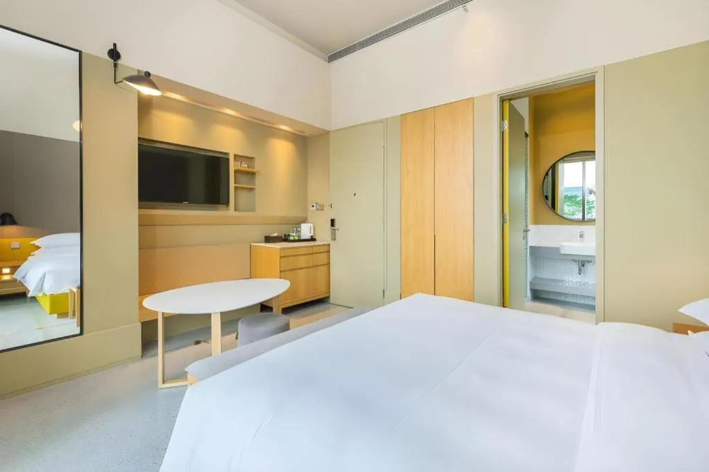 Bed in SongShan Lake PingShang Serviced Hotel