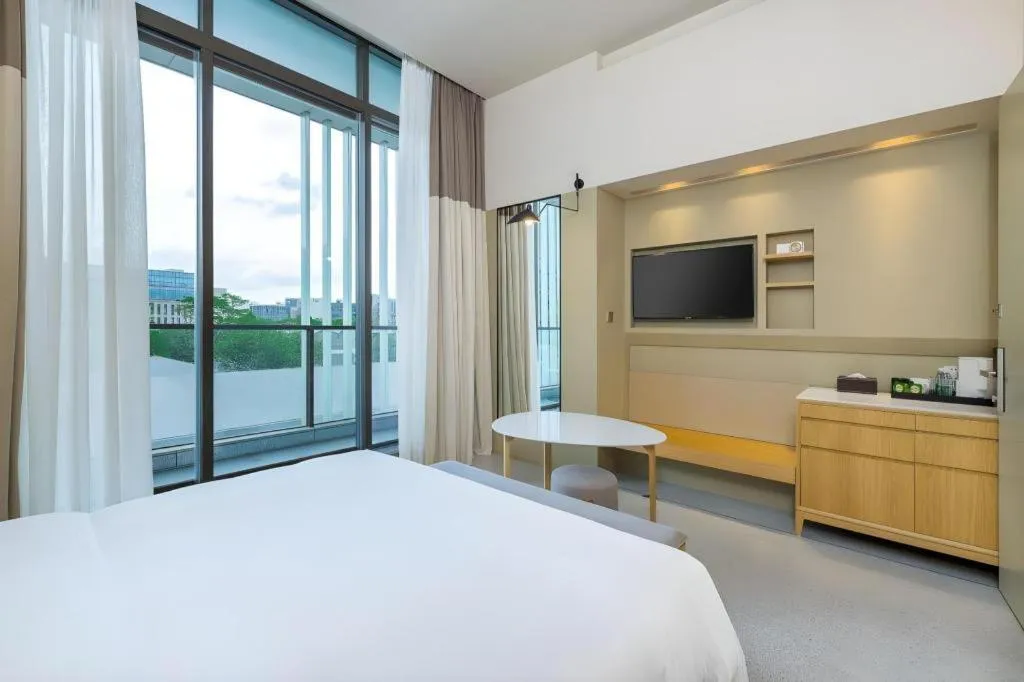 Bed in SongShan Lake PingShang Serviced Hotel