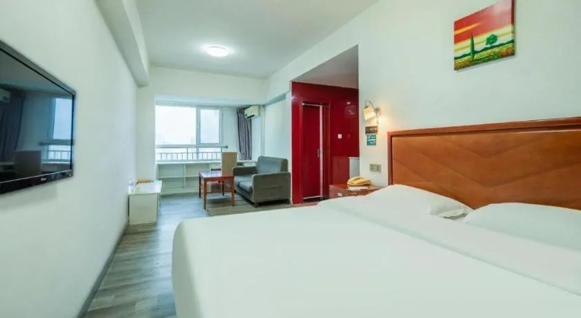 Bed in GreenTree Inn Weihai Liugongdao Wharf Qingdao North Road Express Hotel