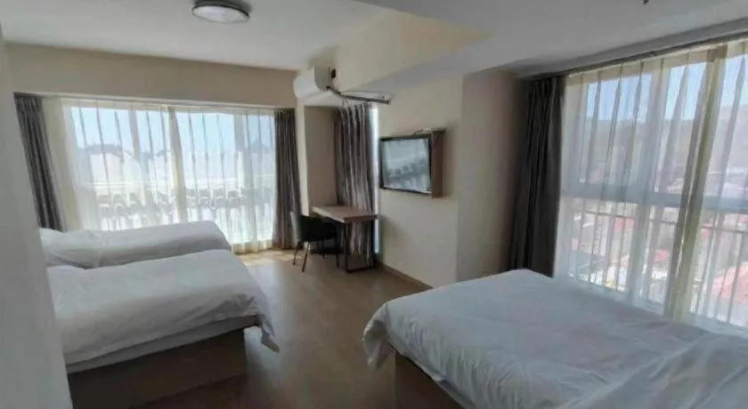 Bed in GreenTree Inn Weihai Liugongdao Wharf Qingdao North Road Express Hotel