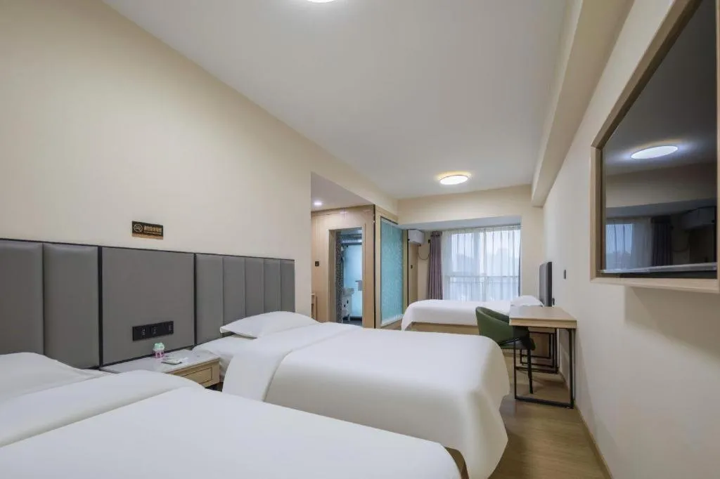 Bed in GreenTree Inn Weihai Liugongdao Wharf Qingdao North Road Express Hotel