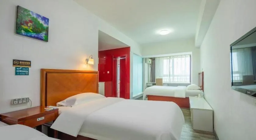 Bed in GreenTree Inn Weihai Liugongdao Wharf Qingdao North Road Express Hotel