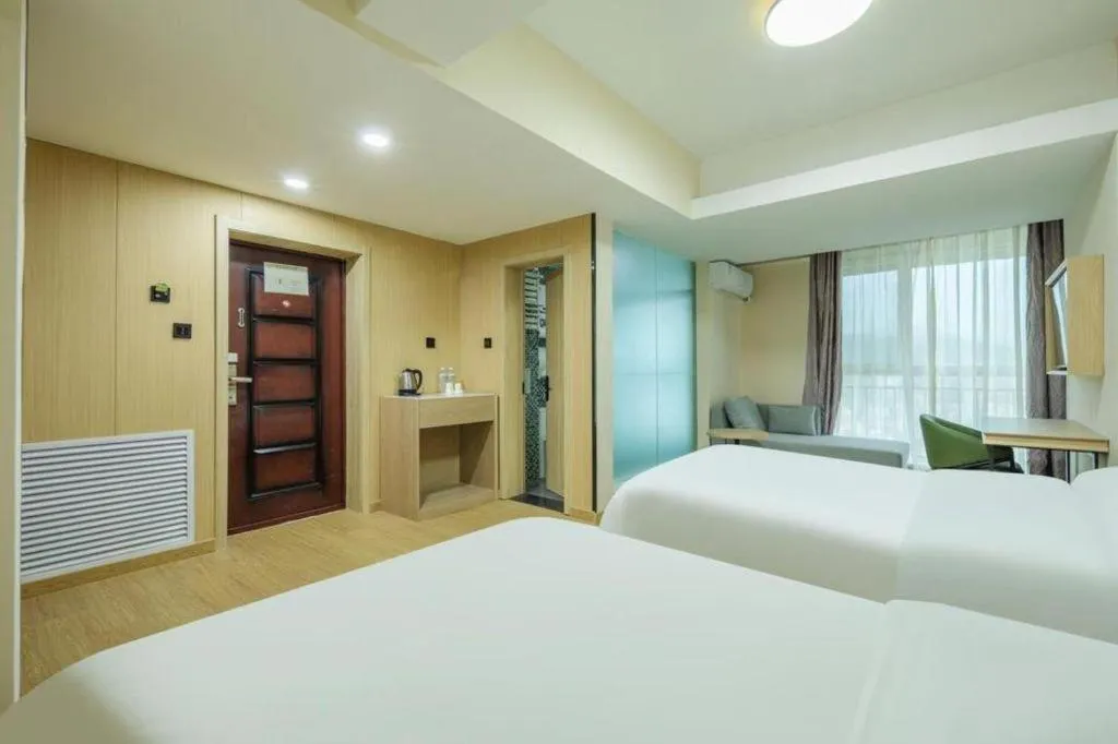 Bed in GreenTree Inn Weihai Liugongdao Wharf Qingdao North Road Express Hotel