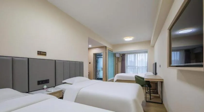 Bed in GreenTree Inn Weihai Liugongdao Wharf Qingdao North Road Express Hotel