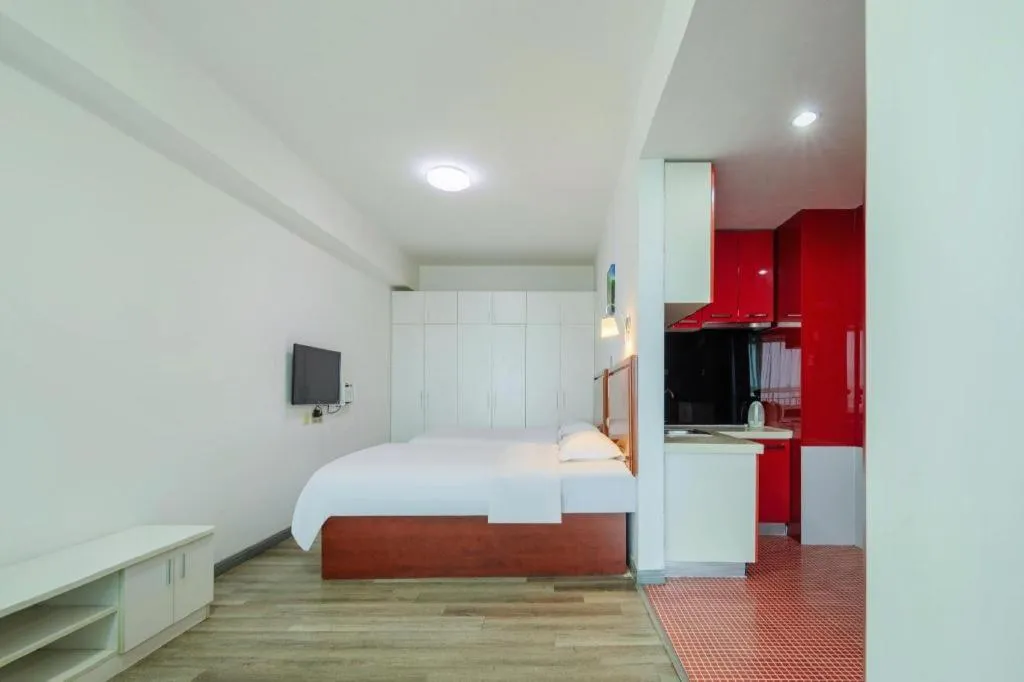 Bed in GreenTree Inn Weihai Liugongdao Wharf Qingdao North Road Express Hotel