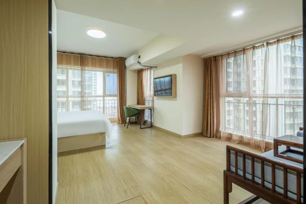 Bed in GreenTree Inn Weihai Liugongdao Wharf Qingdao North Road Express Hotel