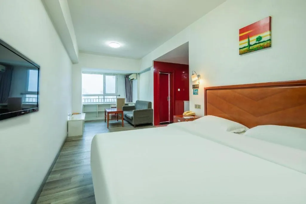 Bed in GreenTree Inn Weihai Liugongdao Wharf Qingdao North Road Express Hotel