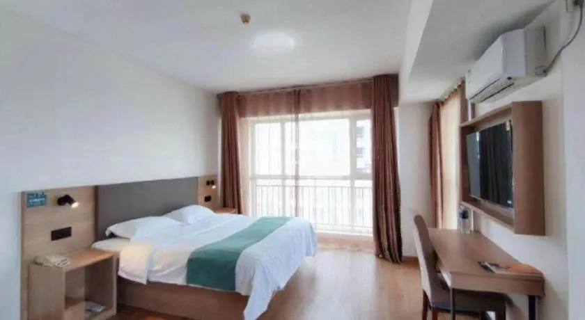 Bed in GreenTree Inn Weihai Liugongdao Wharf Qingdao North Road Express Hotel