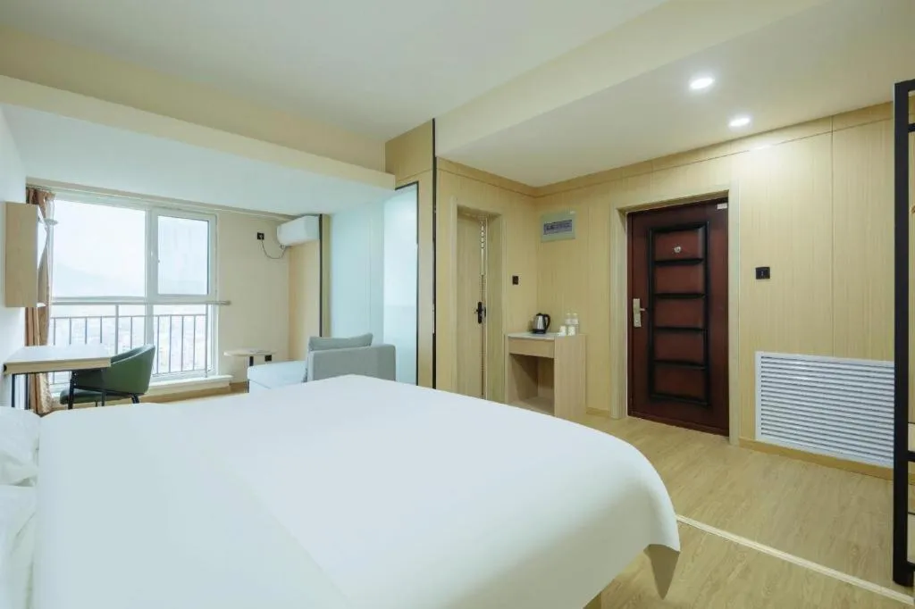 Bed in GreenTree Inn Weihai Liugongdao Wharf Qingdao North Road Express Hotel