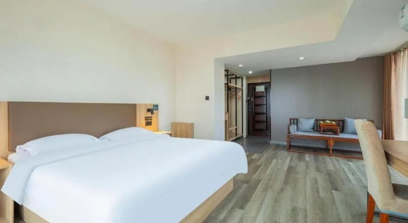 Bed in GreenTree Inn Weihai Liugongdao Wharf Qingdao North Road Express Hotel