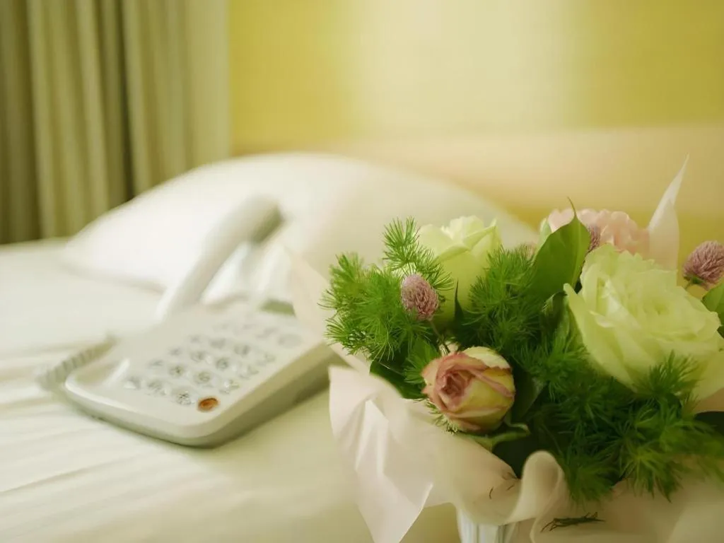 Bed in GreenTree Inn Jinan Quancheng Hotel