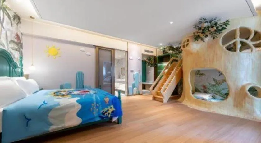 Bed in Bliss International Hotel Weihai