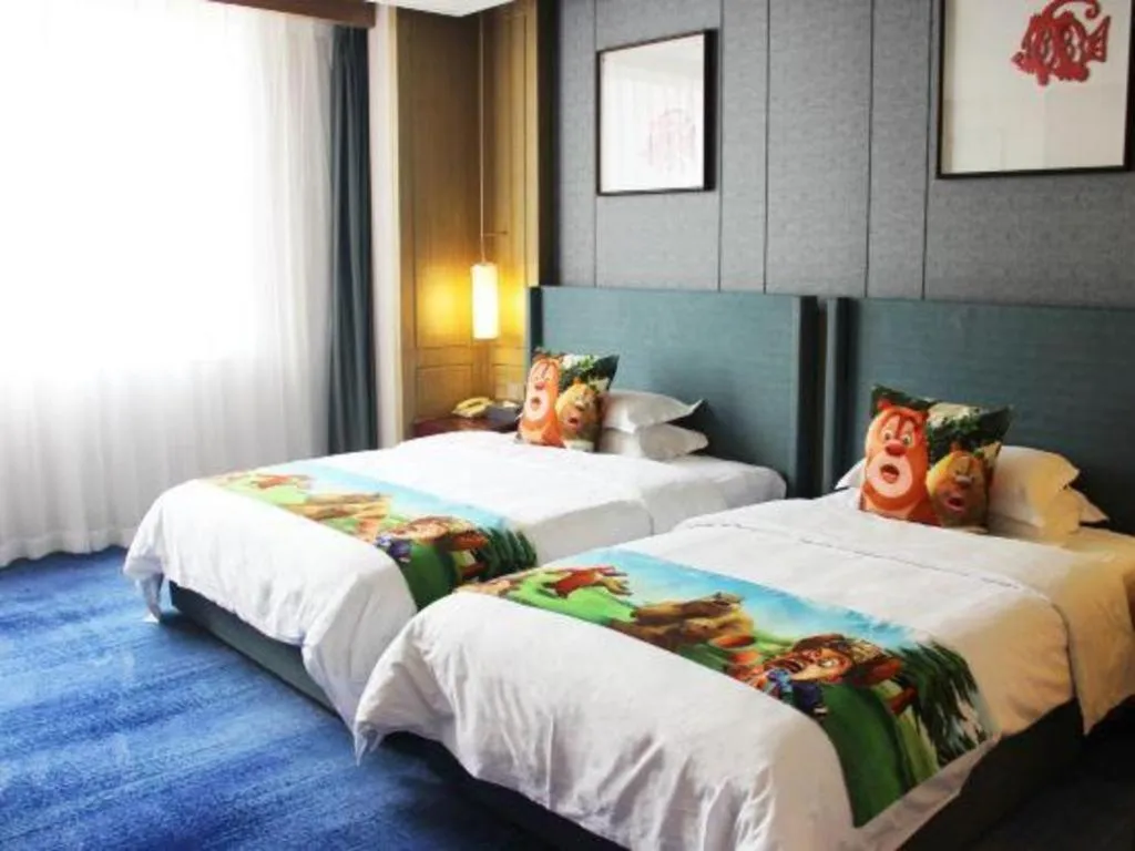 Bed in Bliss International Hotel Weihai