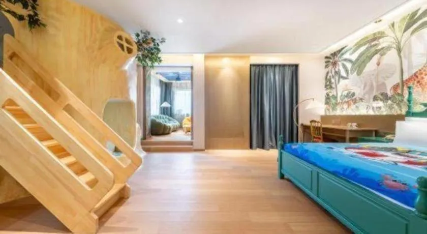 Bed in Bliss International Hotel Weihai