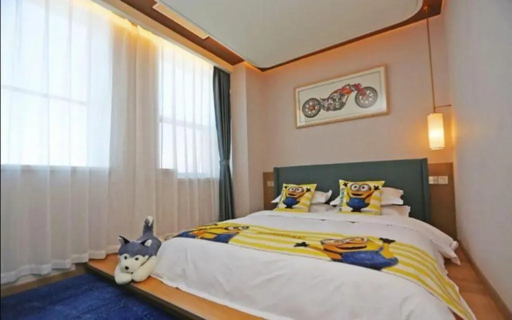 Bed in Bliss International Hotel Weihai