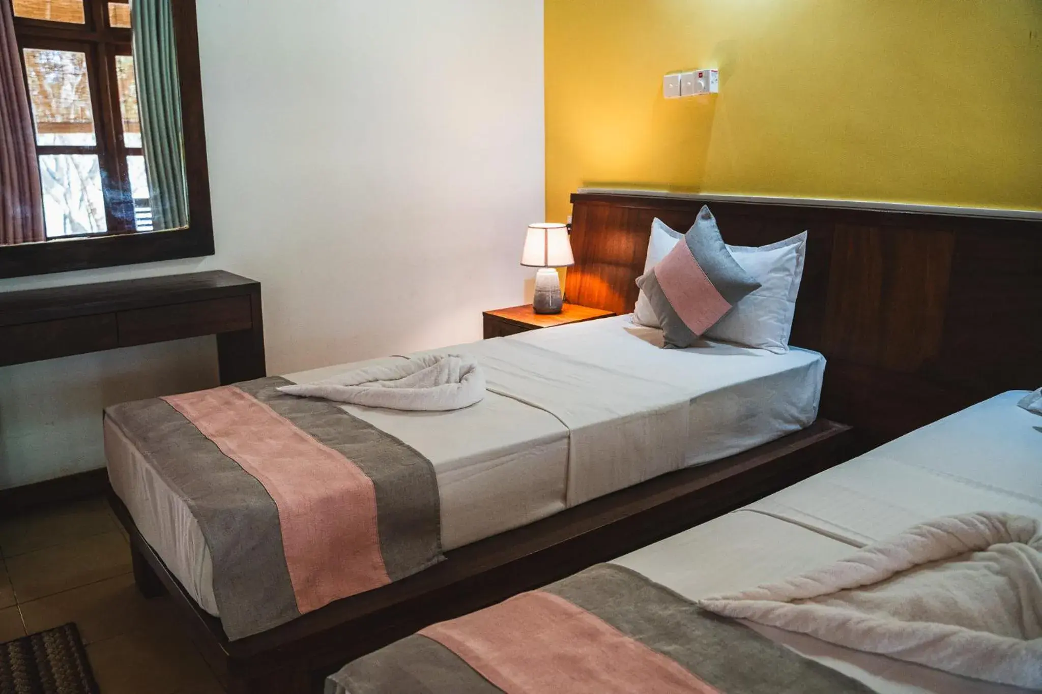 Twin Room with Lake View in Pothana Village Twin Room with Lake View in Pothana Village