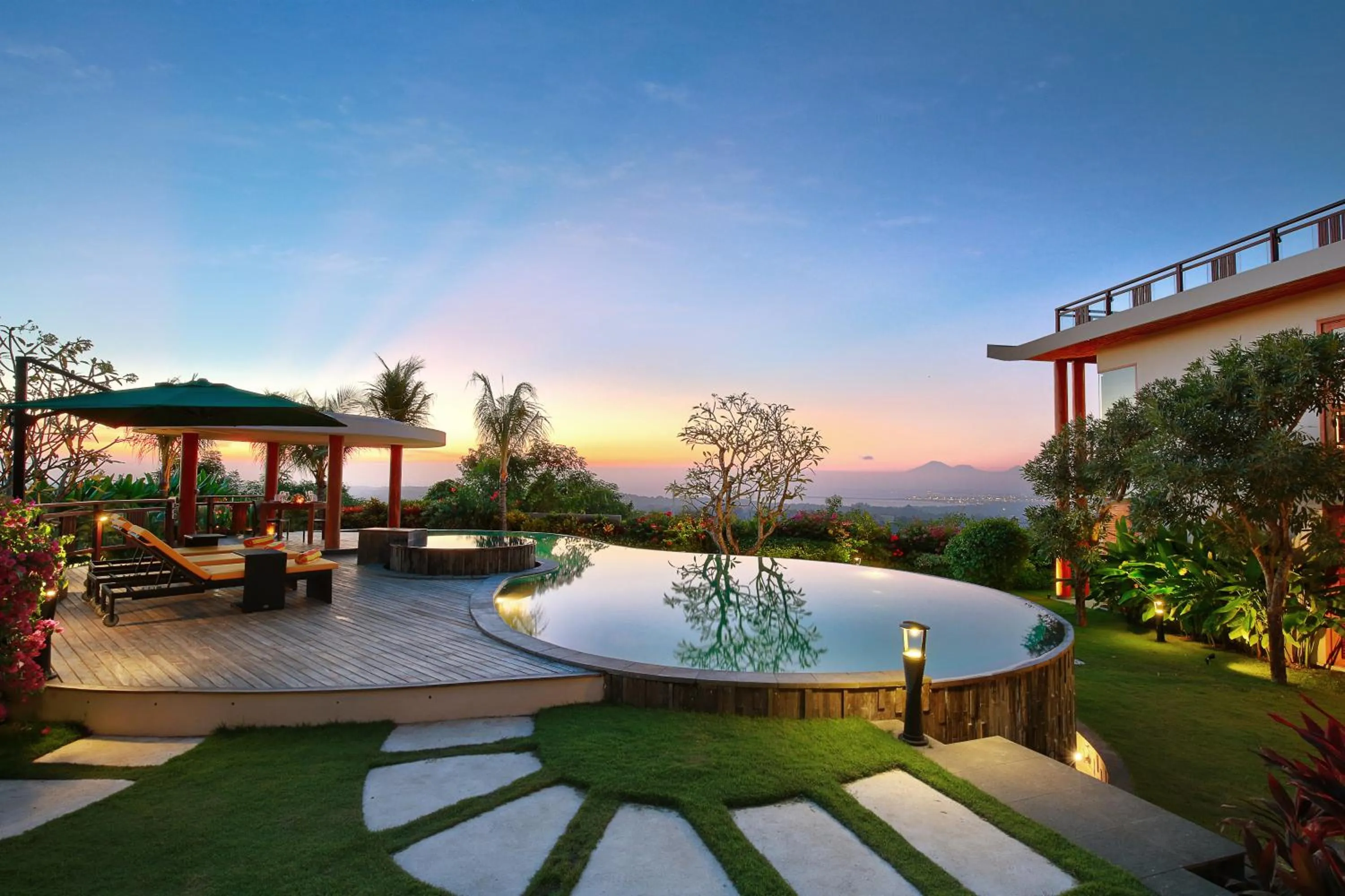 Garden view in Casa Bonita Villa Bali