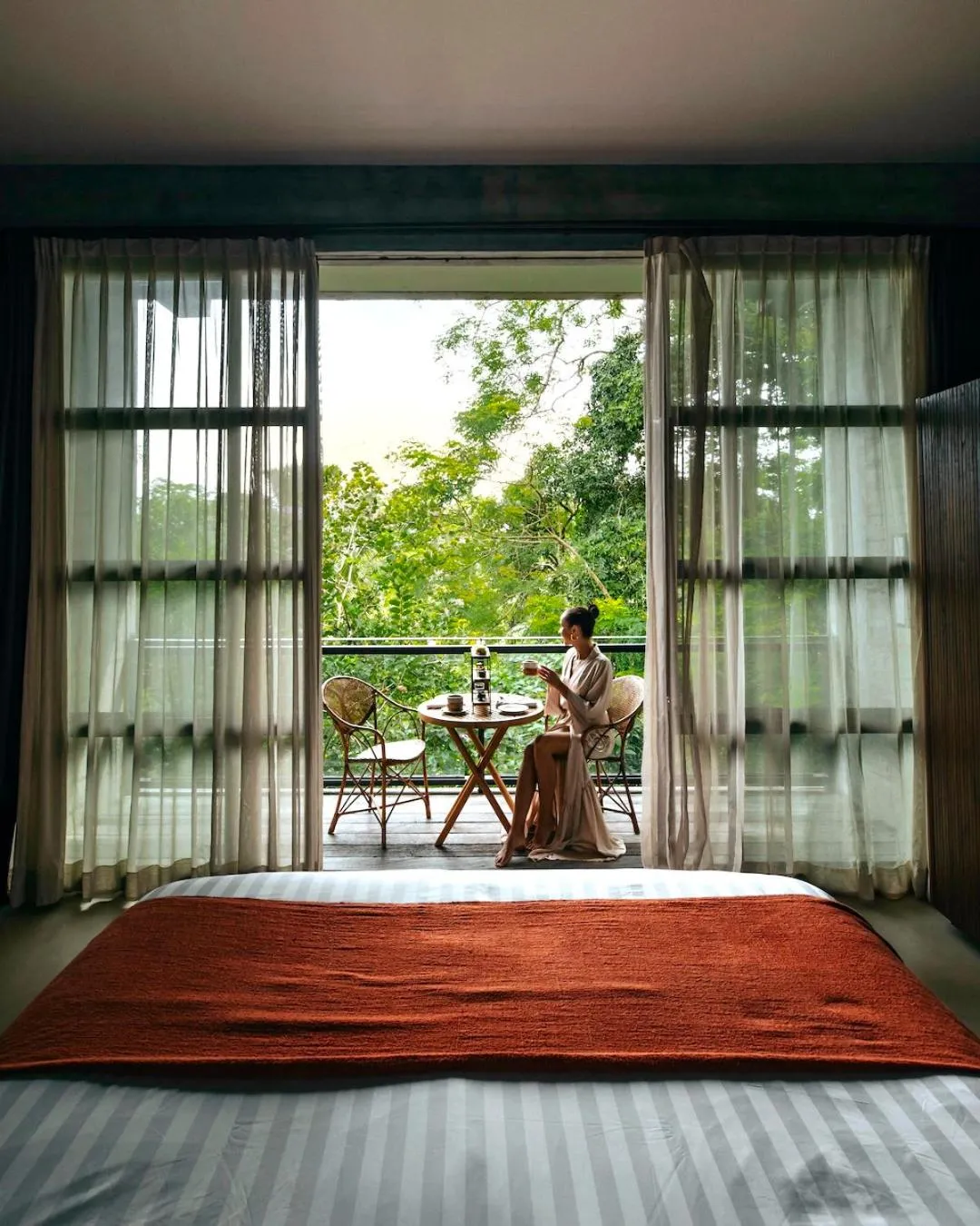 View (from property/room), Bed in Bisma Eight Ubud