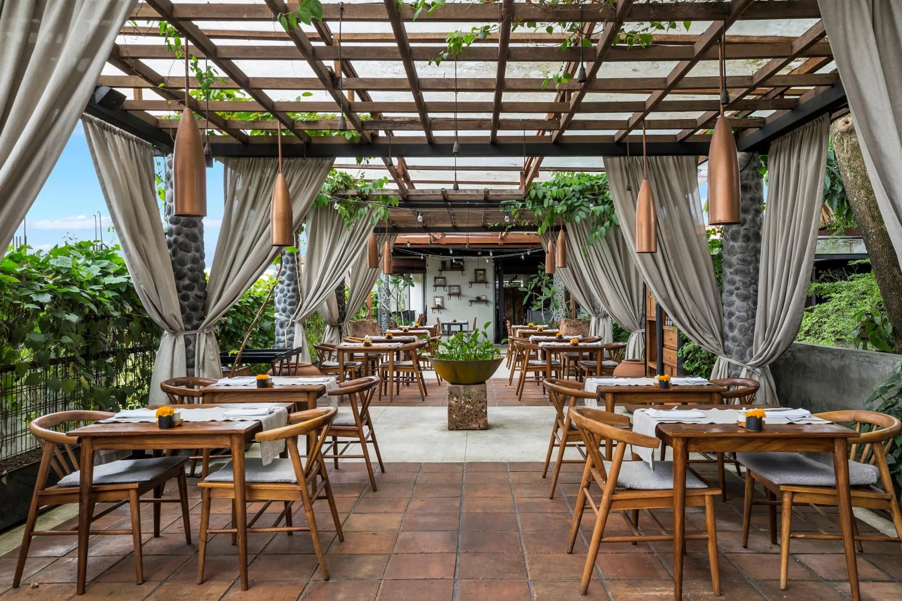 Dining area in Bisma Eight Ubud